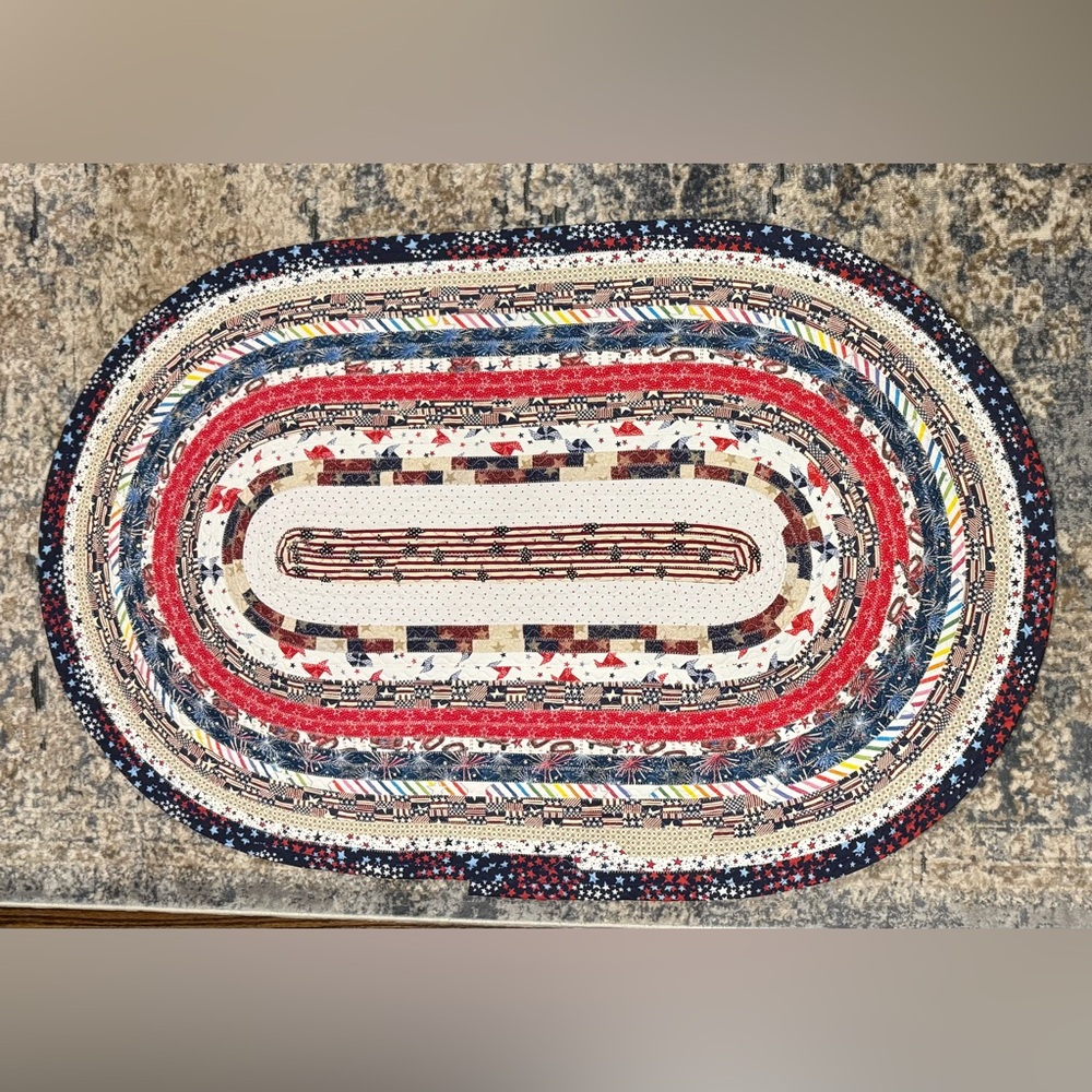 New handmade Jelly Roll Rug 4th of july
 #0721169